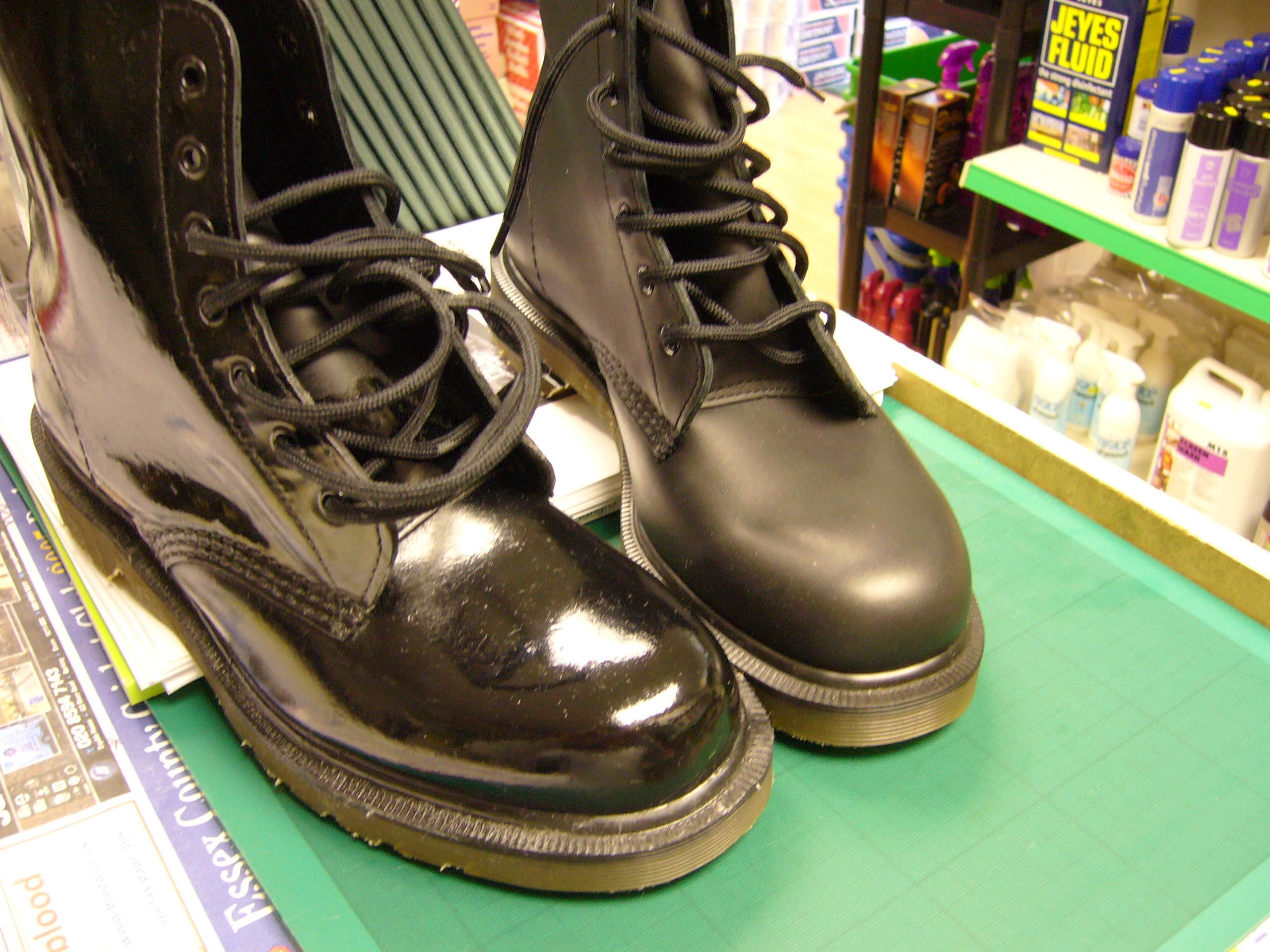 high gloss boots for law enforcement